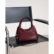 Load image into Gallery viewer, KATIE LOXTON | NOVA WOVEN TEXTURE TOP HANDLE BAG | CHERRY
