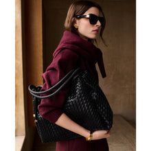 Load image into Gallery viewer, KATIE LOXTON | NOVA HAND WOVEN LARGE SHOULDER BAG | BLACK