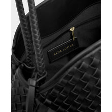 Load image into Gallery viewer, KATIE LOXTON | NOVA HAND WOVEN LARGE SHOULDER BAG | BLACK