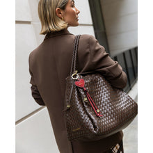 Load image into Gallery viewer, KATIE LOXTON | NOVA HAND WOVEN LARGE SHOULDER BAG | CHOCOLATE BROWN
