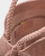 Load image into Gallery viewer, KATIE LOXTON | NOVA WOVEN TEXTURE TOP HANDLE BAG | PINK CLAY