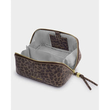 Load image into Gallery viewer, KATIE LOXTON | FOLD OUT MIRROR MAKE UP BAG | LEOPARD