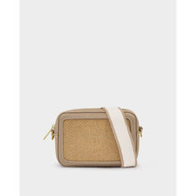 Load image into Gallery viewer, KATIE LOXTON | AVERY RAFFIA SMALL CROSSBODY BAG | NATURAL RAFFIA / LIGHT TAUPE