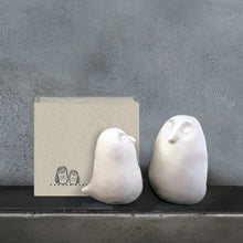 Load image into Gallery viewer, EAST OF INDIA TWO LITTLE OWLS PORCELAIN FREESTANDING MATCHBOX