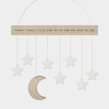 Load image into Gallery viewer, EAST OF INDIA WOODEN TWINKLE LITTLE STARS MOON AND STARS BABY