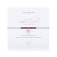 Load image into Gallery viewer, JOMA JEWELLERY | A LITTLE | BIRTHSTONE JANUARY GARNET BRACELET