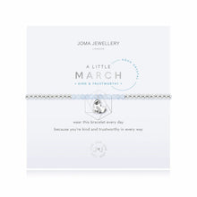 Load image into Gallery viewer, JOMA JEWELLERY | A LITTLE | BIRTHSTONE MARCH AQUA CRYSTAL BRACELET