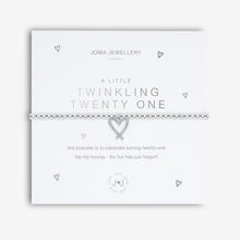Load image into Gallery viewer, JOMA JEWELLERY | A LITTLES | TWINKING TWENTY ONE SILVER BRACELET NEW