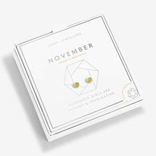 Load image into Gallery viewer, JOMA JEWELLERY | BIRTHSTONE EARRINGS | NOVEMBER