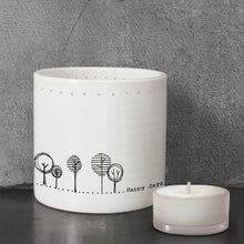 Load image into Gallery viewer, EAST OF INDIA HAPPY DAYS PORCELAIN TEA LIGHT HOLDER