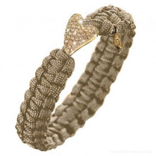 Load image into Gallery viewer, SOLDIER TO SOLDIER | TAUPE PARACHUTE CORD BRACELET CZ CLASP