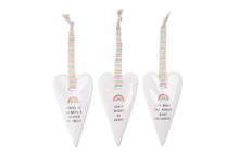 Load image into Gallery viewer, CHASING RAINBOWS 6 ASSORTED CERAMIC HANGING SLOGAN HEARTS GIFT