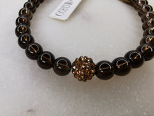 Load image into Gallery viewer, COEUR DE LION | SMOKY QUARTZ AND SWAROVSKI CRYSTAL BRACELET A4262