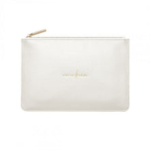 Load image into Gallery viewer, KATIE LOXTON | PERFECT POUCH | LIVE TO DREAM METALLIC WHITE