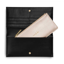 Load image into Gallery viewer, KATIE LOXTON | SECRET MESSAGE PURSE | OH LA LA BLACK AND METALLIC GOLD