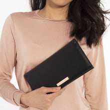 Load image into Gallery viewer, KATIE LOXTON | SECRET MESSAGE PURSE | OH LA LA BLACK AND METALLIC GOLD