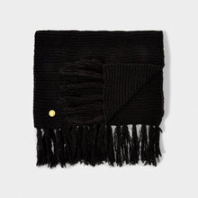 Load image into Gallery viewer, KATIE LOXTON | CHUNKY KNITTED SCARF | BLACK