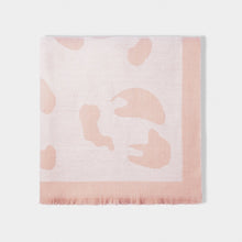 Load image into Gallery viewer, KATIE LOXTON | BLANKET SCARF | LARGE LEOPARD | WHITE/BLUSH PINK