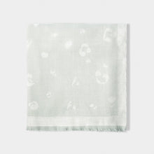 Load image into Gallery viewer, KATIE LOXTON | BLANKET SCARF | LEOPARD | WHITE/DUCK EGG BLUE