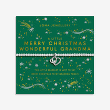 Load image into Gallery viewer, JOMA JEWELLERY | CHRISTMAS A LITTLE | MERRY CHRISTMAS WONDERFUL GRANDMA BRACELET
