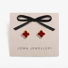 Load image into Gallery viewer, JOMA JEWELLERY | SIGNATURE CLOVER COLLECTION | RED CLOVER | EARRINGS
