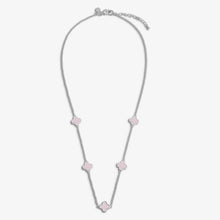 Load image into Gallery viewer, JOMA JEWELLERY | SIGNATURE CLOVER COLLECTION | PINK CLOVER | SILVER | NECKLACE
