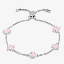 Load image into Gallery viewer, JOMA JEWELLERY | SIGNATURE CLOVER COLLECTION | PINK CLOVER | SILVER | BRACELET
