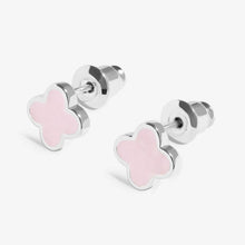 Load image into Gallery viewer, JOMA JEWELLERY | SIGNATURE CLOVER COLLECTION | PINK CLOVER | SILVER | EARRINGS
