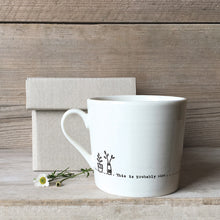 Load image into Gallery viewer, EAST OF INDIA | WOBBLY MUG | PORCELAIN | THIS IS PROBABLY WINE
