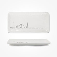 Load image into Gallery viewer, EAST OF INDIA | LONG TRINKET DISH | GOOD FRIENDS BRING OUT THE BEST IN US
