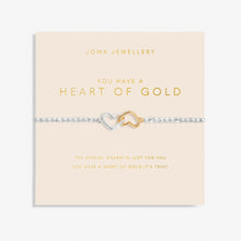 Load image into Gallery viewer, JOMA JEWELLERY | FOREVER YOURS | A LITTLE | YOU HAVE A HEART OF GOLD BRACELET
