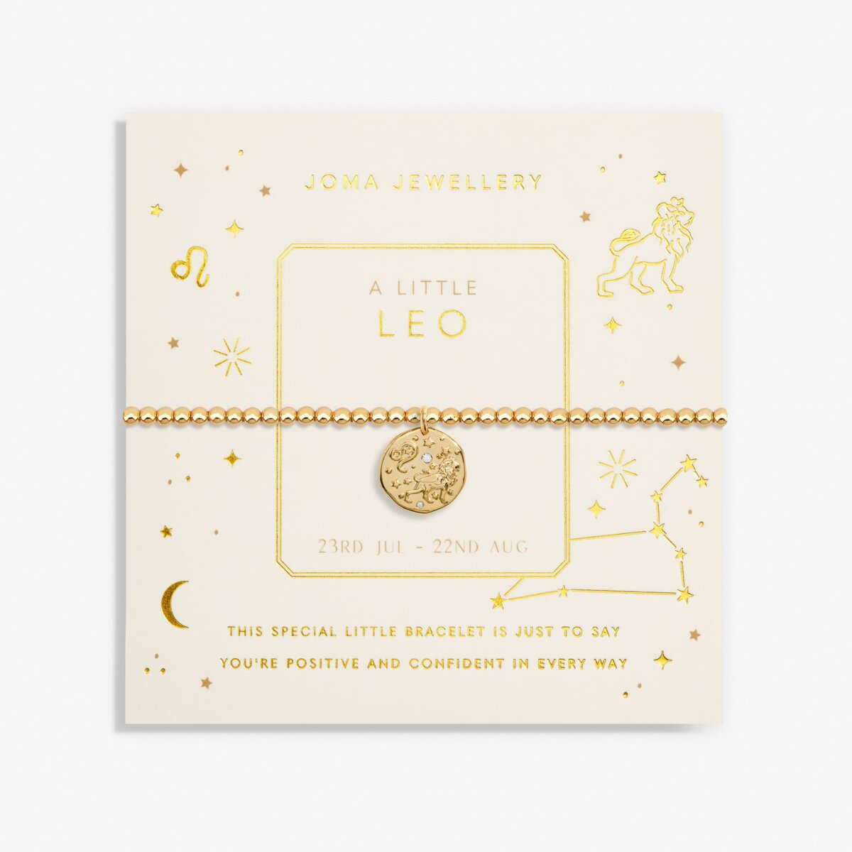 JOMA JEWELLERY | STAR SIGN GOLD A LITTLE | LEO BRACELET