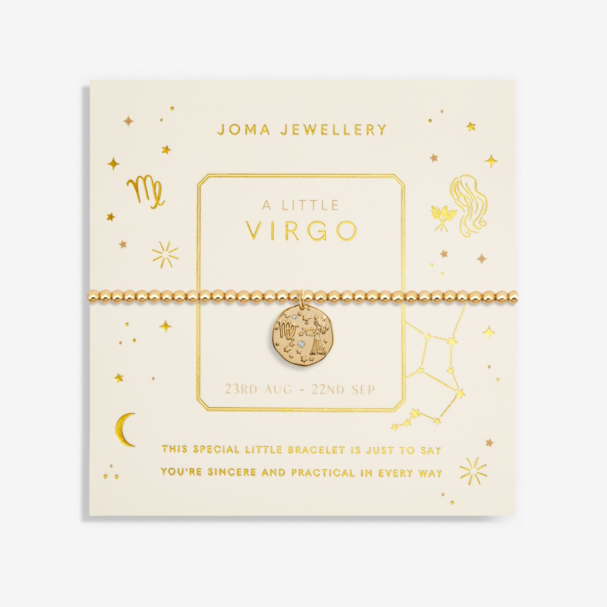JOMA JEWELLERY | STAR SIGN GOLD A LITTLE |  VIRGO BRACELET
