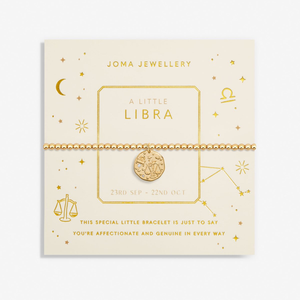 JOMA JEWELLERY | STAR SIGN GOLD A LITTLE |  LIBRA BRACELET