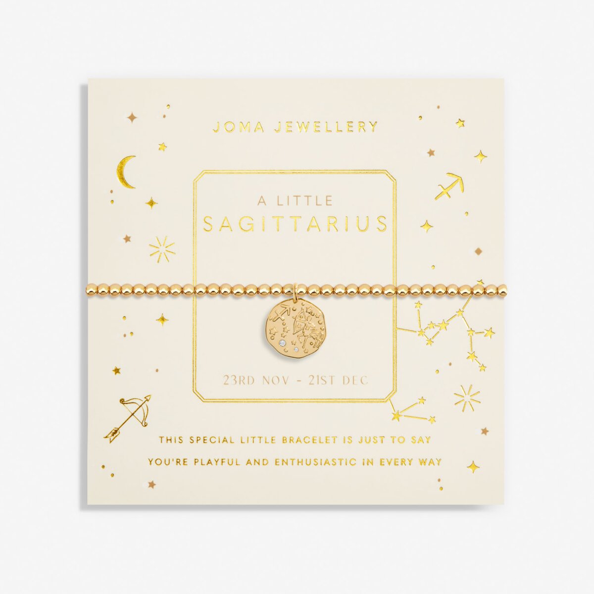 JOMA JEWELLERY | STAR SIGN GOLD A LITTLE | SAGITTARIUS BRACELET