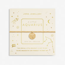 Load image into Gallery viewer, JOMA JEWELLERY | STAR SIGN GOLD A LITTLE | AQUARIUS BRACELET
