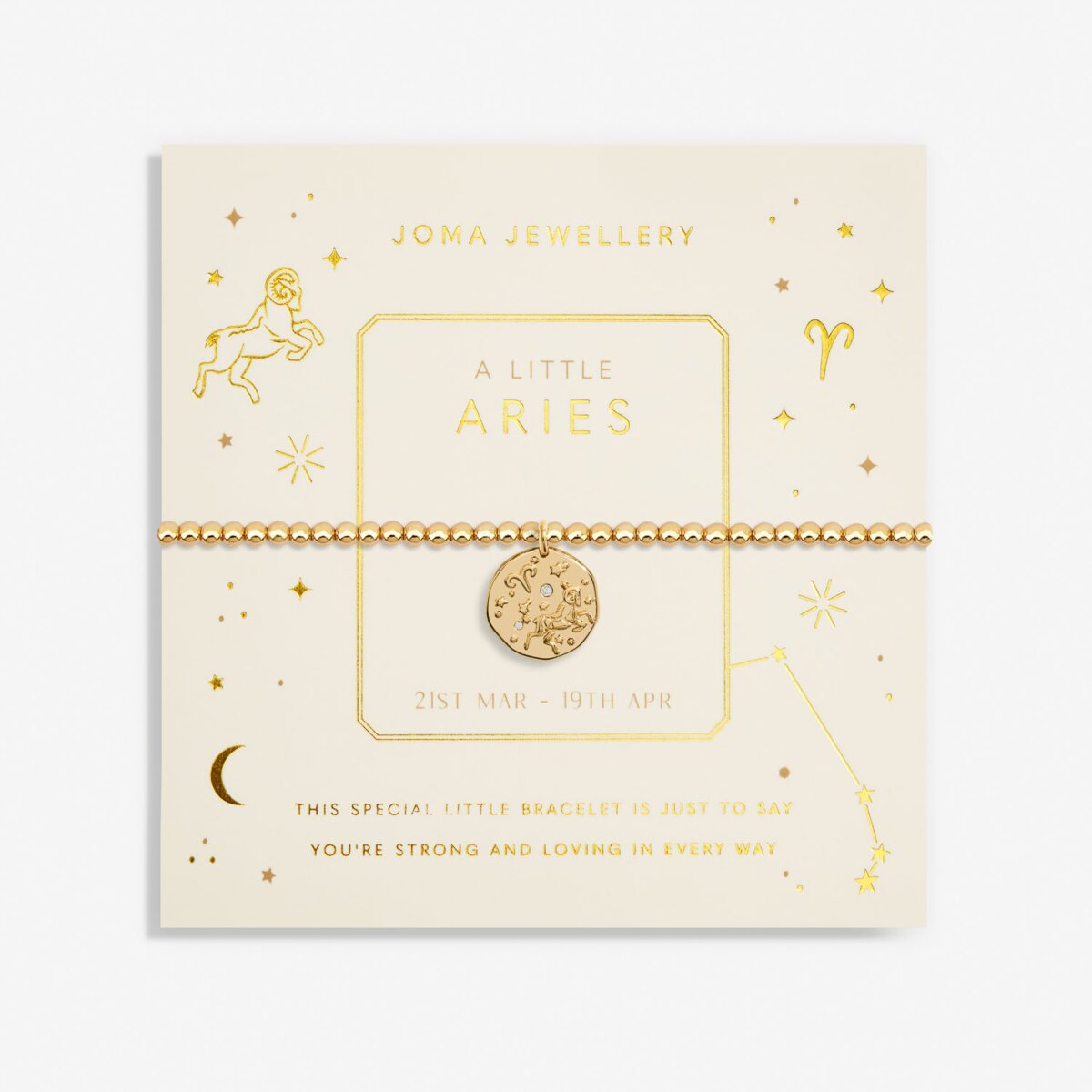 JOMA JEWELLERY | STAR SIGN GOLD A LITTLE | ARIES BRACELET