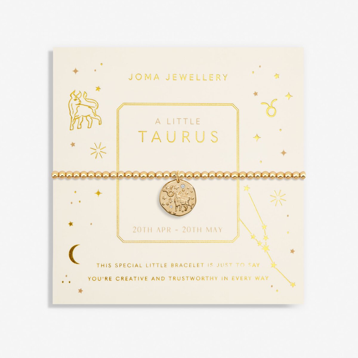 JOMA JEWELLERY | STAR SIGN GOLD A LITTLE | TAURUS BRACELET