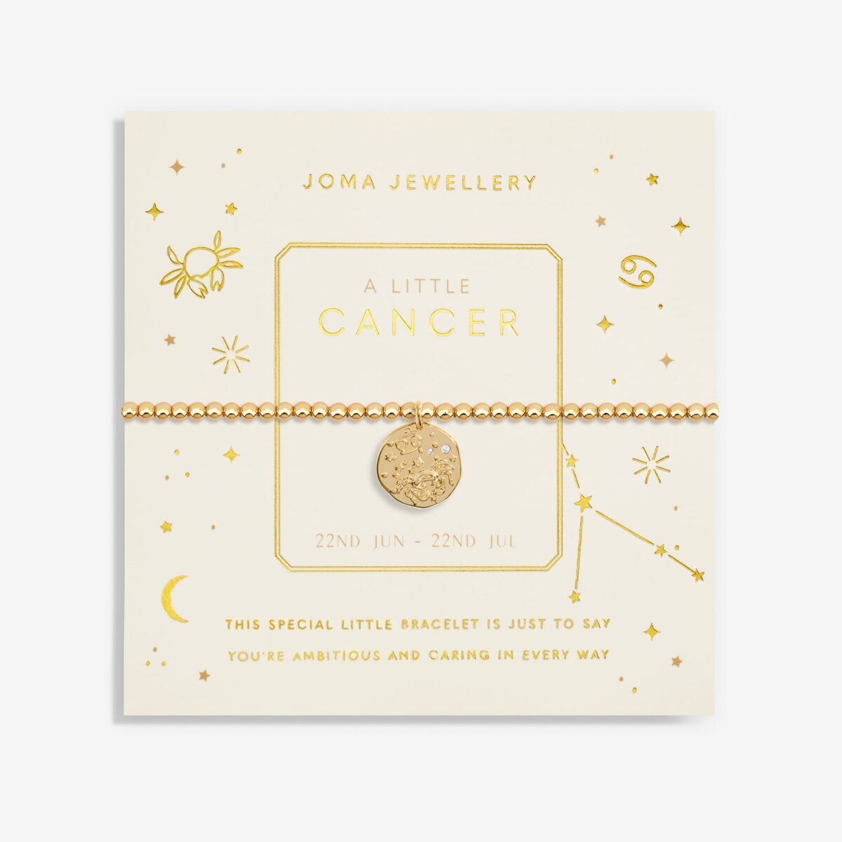 JOMA JEWELLERY | STAR SIGN GOLD A LITTLE | CANCER BRACELET