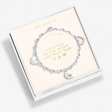 Load image into Gallery viewer, JOMA JEWELLERY | MOTHER&#39;S DAY LIFE&#39;S A CHARM GIFT BOX | LOVE YOU TO THE MOON AND BACK BRACELET
