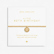 Load image into Gallery viewer, JOMA JEWELLERY | A LITTLE GOLD | 40TH BIRTHDAY BRACELET
