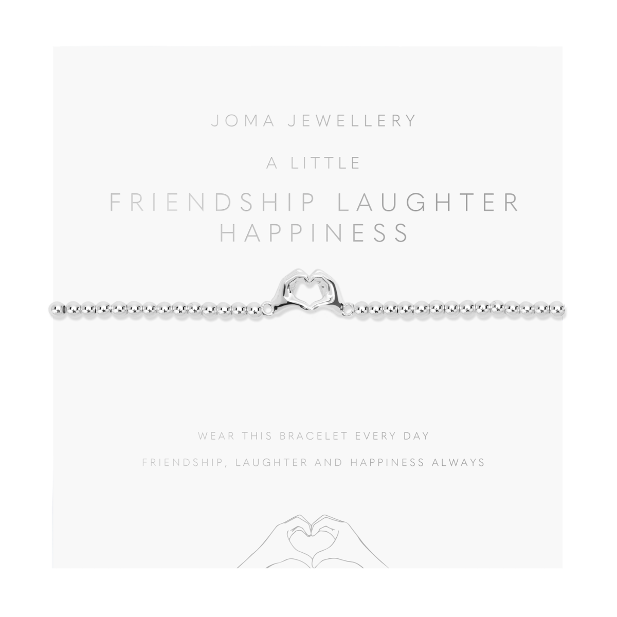 JOMA JEWELLERY | A LITTLE | FRIENDSHIP LAUGHTER HAPPINESS BRACELET