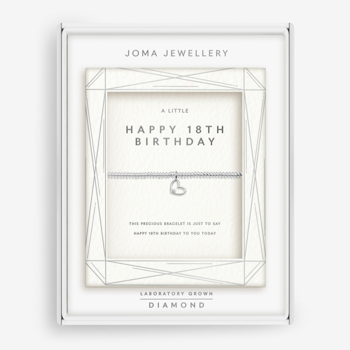 JOMA JEWELLERY | LABORATORY GROWN DIAMOND A LITTLE | HAPPY 18TH BIRTHDAY BRACELET