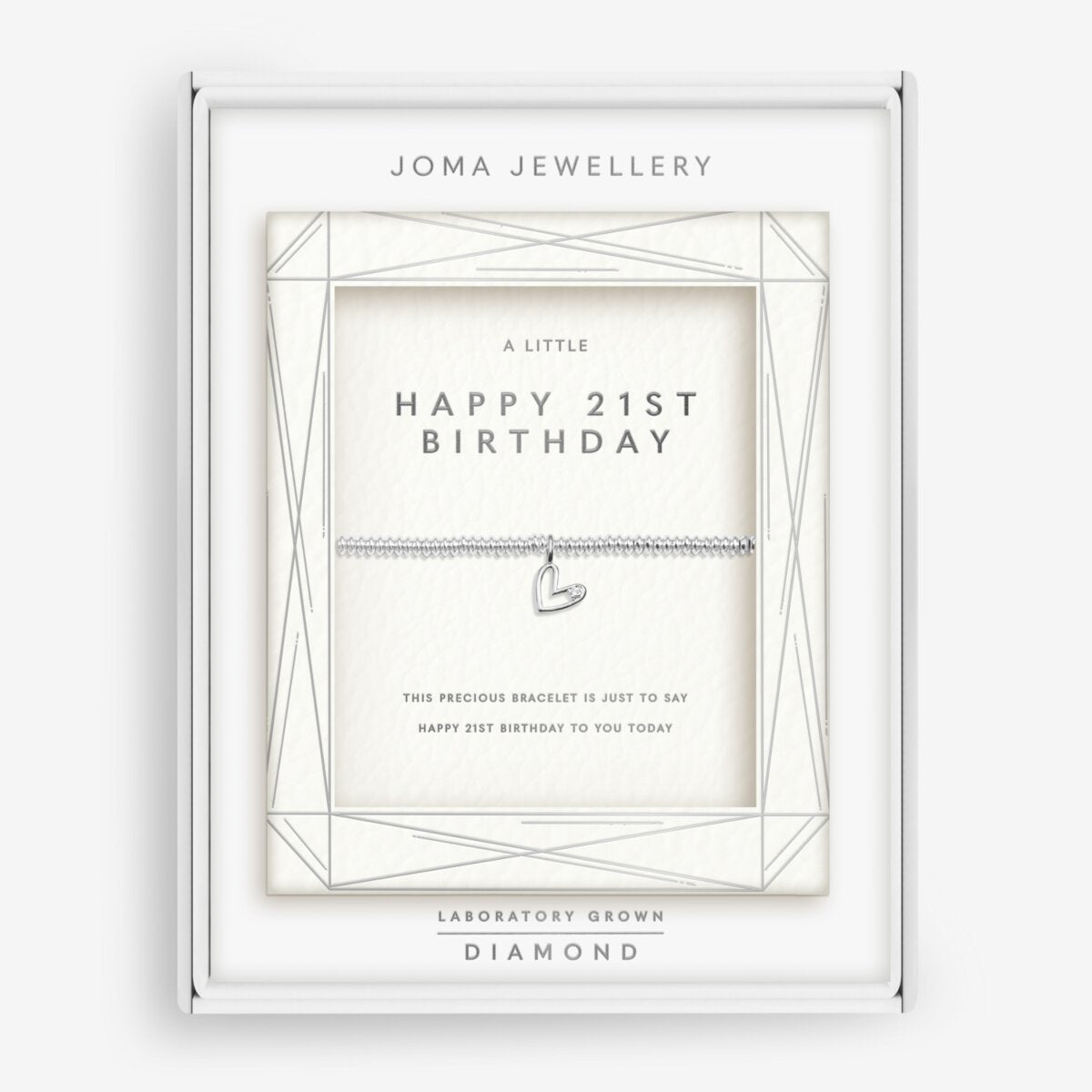 JOMA JEWELLERY | LABORATORY GROWN DIAMOND A LITTLE | HAPPY 21ST BIRTHDAY BRACELET