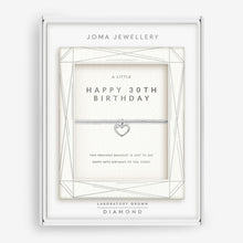 Load image into Gallery viewer, JOMA JEWELLERY | LABORATORY GROWN DIAMOND A LITTLE | HAPPY 30TH BIRTHDAY BRACELET
