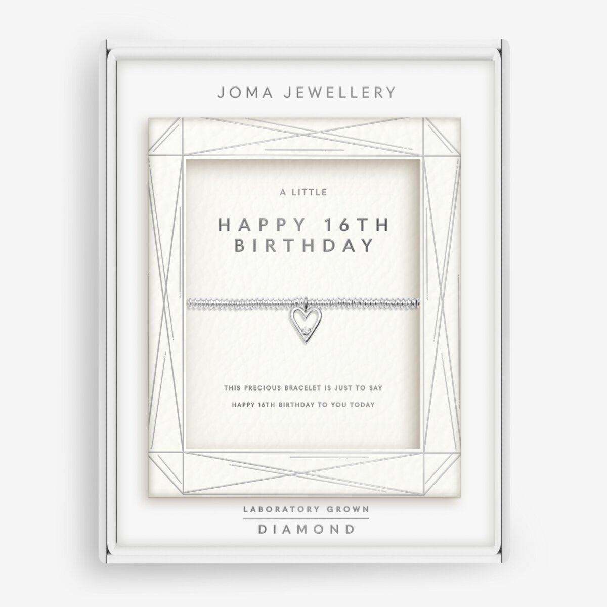 JOMA JEWELLERY | LABORATORY GROWN DIAMOND A LITTLE | HAPPY 16TH BIRTHDAY BRACELET