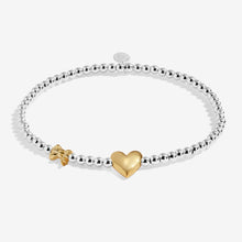 Load image into Gallery viewer, JOMA JEWELLERY | BIRTH MONTH A LITTLE | JANUARY SILVER AND GOLD PLATED BRACELET
