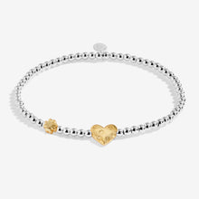 Load image into Gallery viewer, JOMA JEWELLERY | BIRTH MONTH A LITTLE | MARCH SILVER AND GOLD PLATED BRACELET
