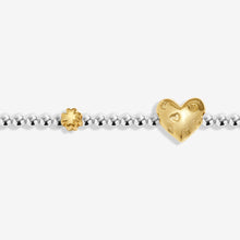 Load image into Gallery viewer, JOMA JEWELLERY | BIRTH MONTH A LITTLE | MARCH SILVER AND GOLD PLATED BRACELET
