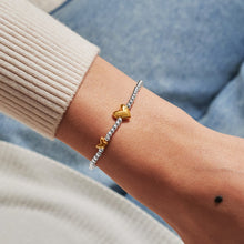 Load image into Gallery viewer, JOMA JEWELLERY | BIRTH MONTH A LITTLE | APRIL SILVER AND GOLD PLATED BRACELET
